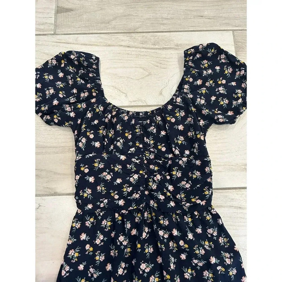Hollister Navy Floral Mini Dress Size XS - Picture 3 of 7